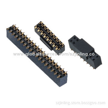 2.54mm female header, dual row smt type height 4.5mm